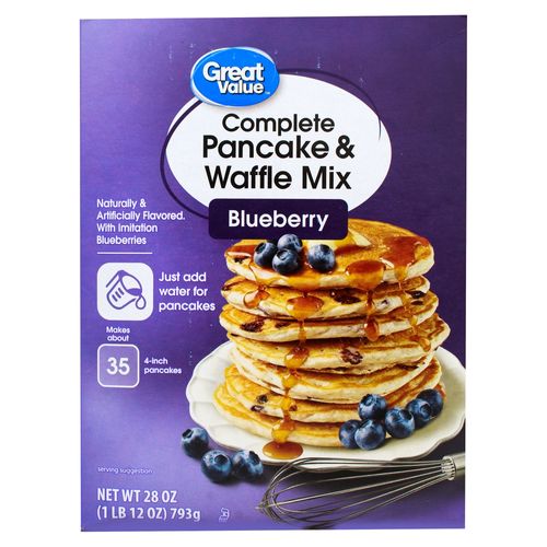 Mezcla Great Value Para Pancakes y Waffles Con Arándanos - 793 g