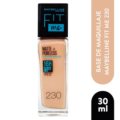 Base Fit Me Matte Poreless Maybelline NY- Tono Natural Buff 230 30 ml