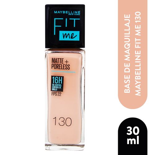 Base Maybelline fit me mate y sin poros tono 130 - 30 ml