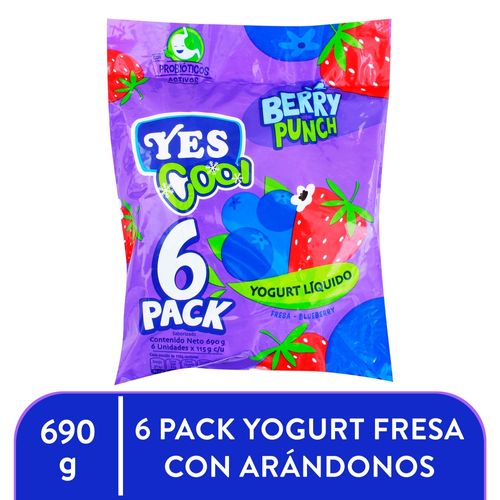 Yogurt Yescool Berrypunch 6pk 690gr