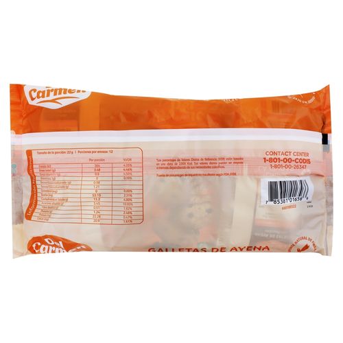 Galleta Del Carmen Avena Chocolate - 264gr