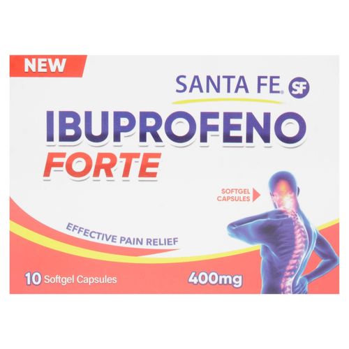 Ibuprofeno 400mg Santa Fe 10 Ea Capsulas