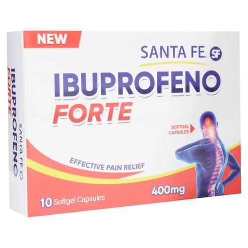 Ibuprofeno 400mg Santa Fe 10 Ea Capsulas