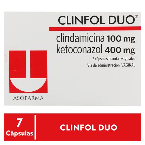 Capsulas  Blandas Vaginales Clinfol Duo 100-400mg- 7 Unidades