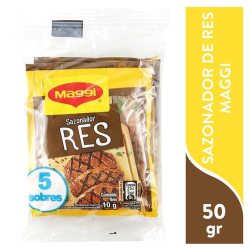 Sazonador Maggi para carne de res 5 pack - 50 g