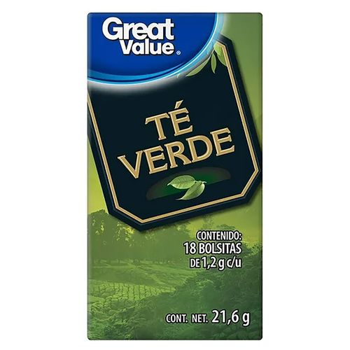 Té verde Great Value 18 sobres - 21.6 g