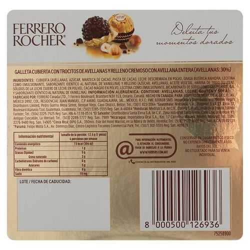 Chocolate Ferrero Rocher T4 - 50 g