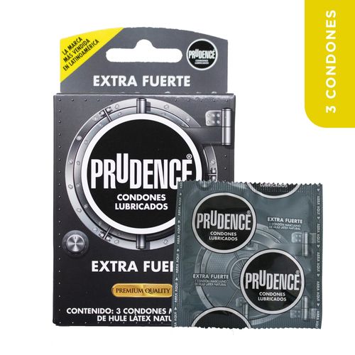 Prudence Extra Fuerte Lubricados 3 Und