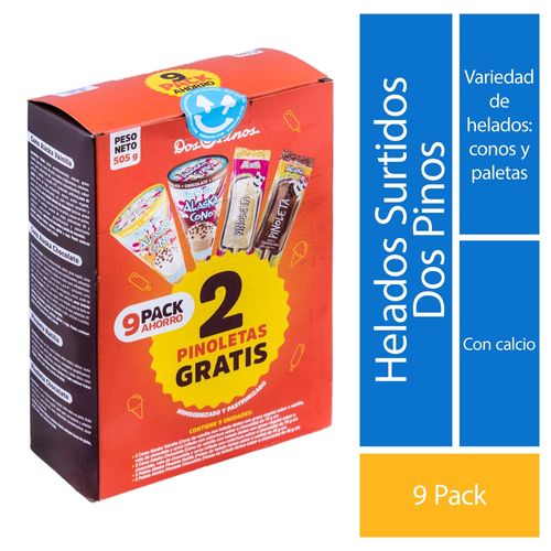 Helados Surtidos Dos Pinos 9pack 505gr