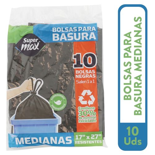 Bolsa Supermax B Gabacha Negra Med 10U