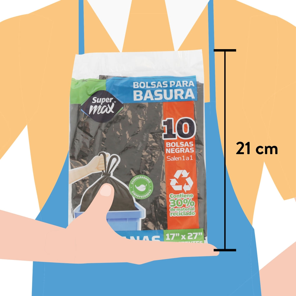 Comprar Bolsa Supermax B Gabacha Negra Med 10U Walmart Nicaragua