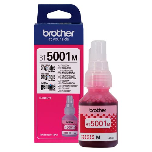 Botella de tinta Brother magenta BT5001M