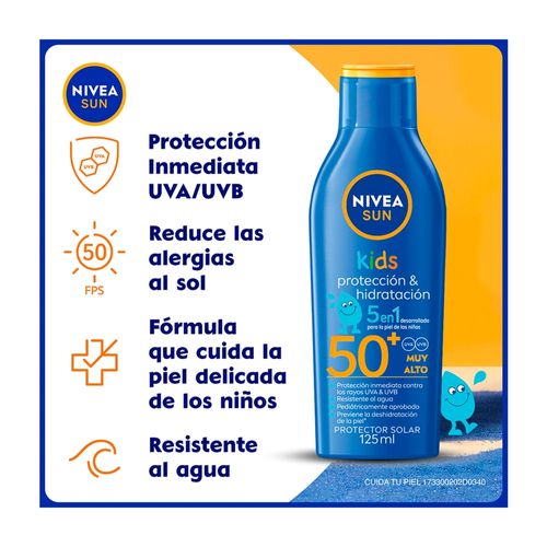 Protector Solar Nivea Sun Kids Corporal Protect & Moisture - 125 ml