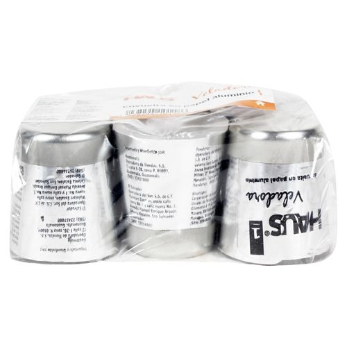 Pack 6 Veladoas Mini Aluminio Haus
