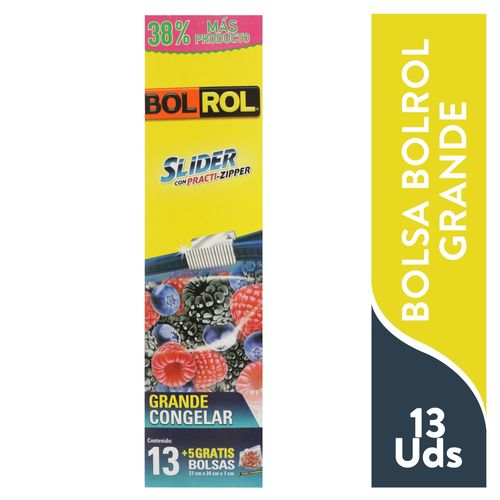 Bolsa Bolrol Slaider Para Congelar Grande - 13Unidades