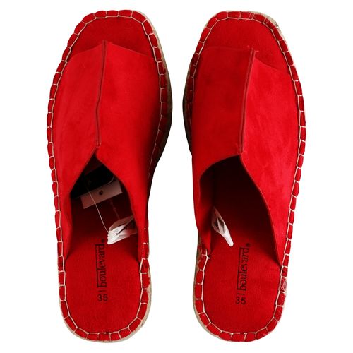 Sandalias Boulevard color rojo/crema - Talla 35