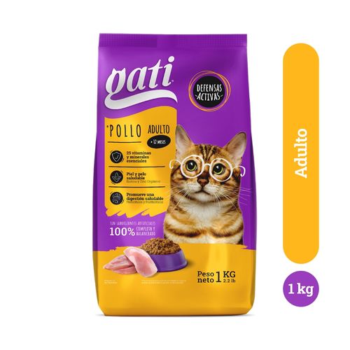 Alimento Gati para gatos Adultos Sabor Pollo - 1000 g