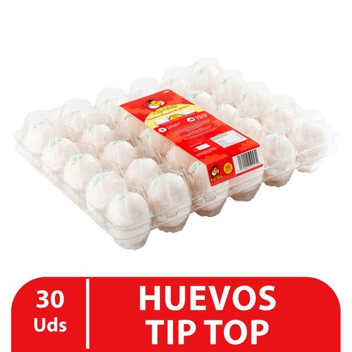 Cajilla de Huevo  Blanco  Tiptop - 30 u