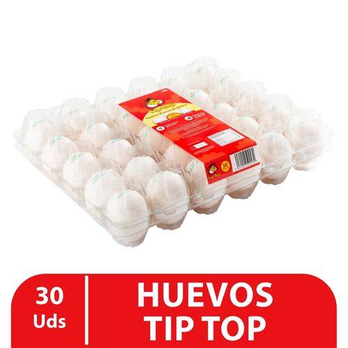 Cajilla De Huevo Tiptop Blanco 30 Unidad