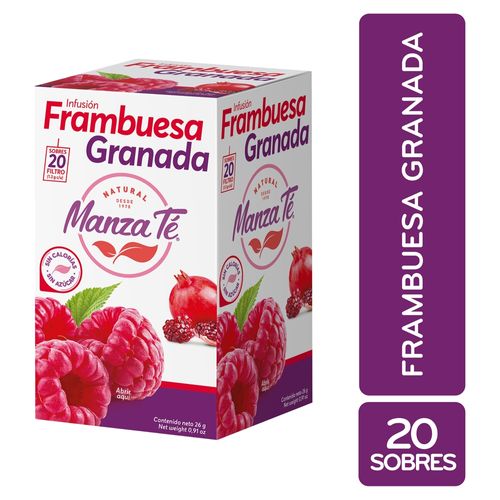 Infusión Manza Té frambuesa granada 20 Uds - 26 g