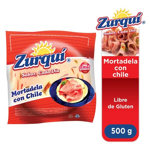 Mortadela Con Chile Dulce Zurqui 500 Gr