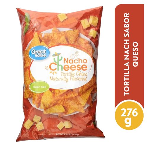 Snack Great Value tortilla nacho sabor queso - 276 g