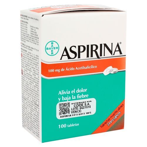 Aspirina Bayer Nino 100Mg  -Precio indicado por Unidad-