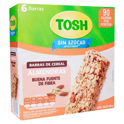 Barras Tosh Almendra Sin Azucar 138gr