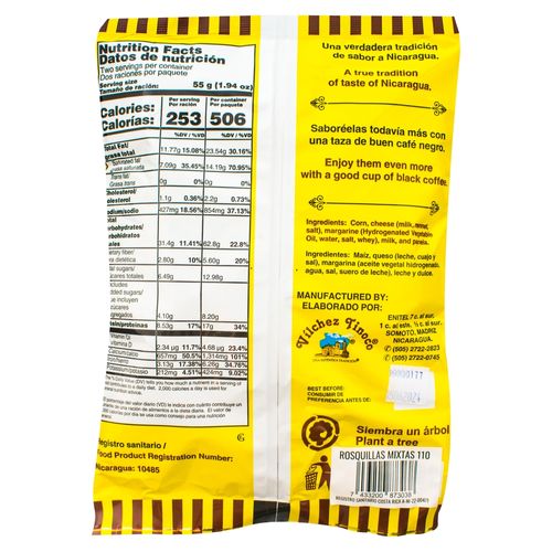 Rosquillas Vilchez Tinoco Mixtas - 110 g