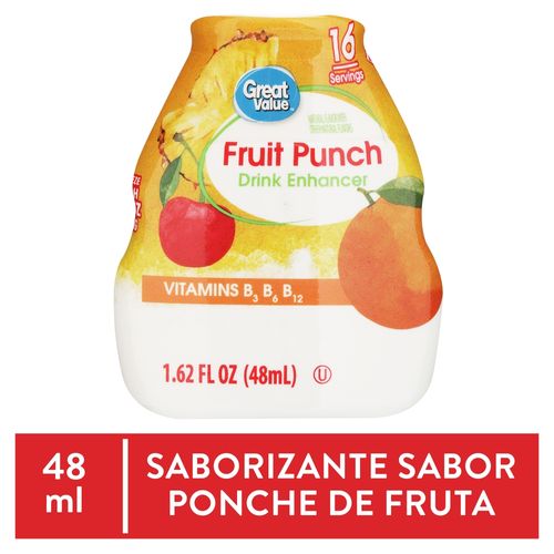 Bebida En Polvo Great Value De Fruit Punch -48ml