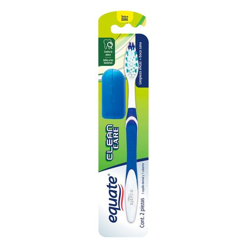 Cepillo de Dientes Equate con cobertor Clean Care Textura Dura