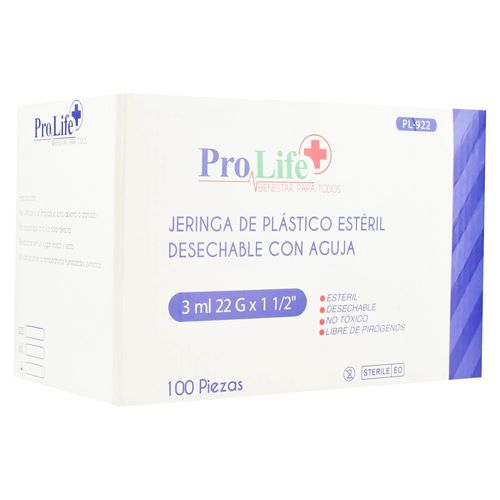 Jeringa Esteril Pl922 100pcs - 3ml