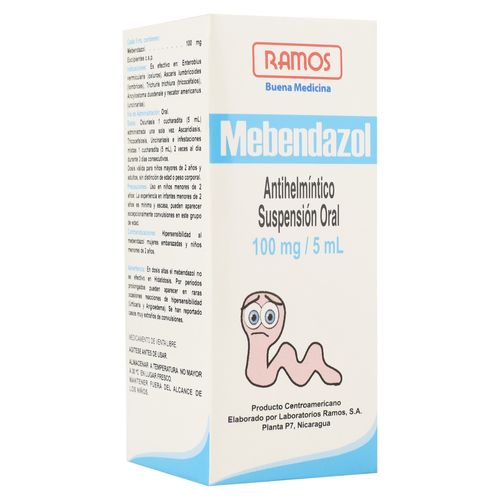 Mebendazol Ramos - 100mg/5ml