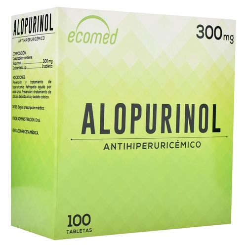 Alopurinol Ecomed 300mg x 100 Tabletas