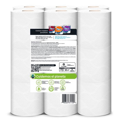 Rosal Papel Higienico Black 350h 2p 18r