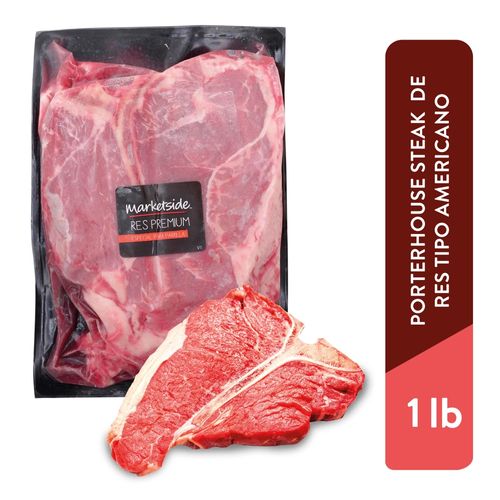 Porterhouse steak de res Marketside tipo americano - Precio indicado por libra