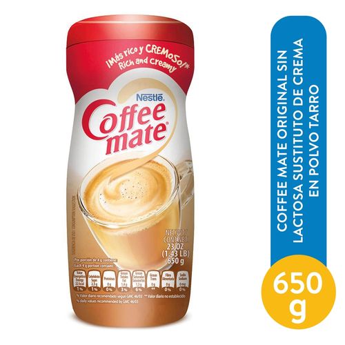 Crema En Polvo Coffee Mate Original En Polvo Tarro -650gr