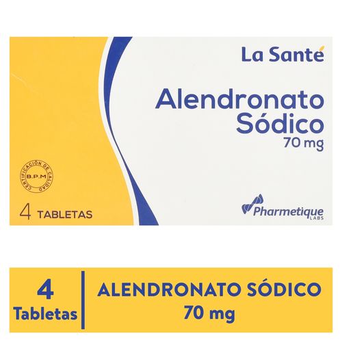S Alendronato Lst 70 Mg 4 Tabletas
