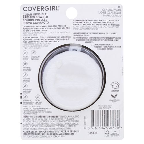 Polvo compacto Covergirl tono 110 classic ivory - 11 g