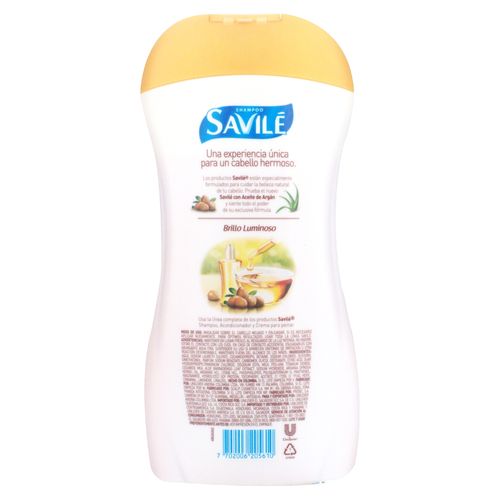 Shampoo Savilé Argán Y Sábila - 550ml