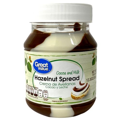 Crema Great Value de Avellanas Cacao y Leche - 350 g