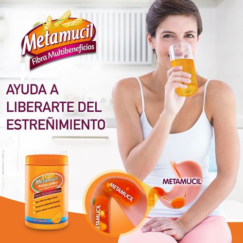 Fibra Natural Metamucil Sabor Natural tarro de 210 g - 30 dosis