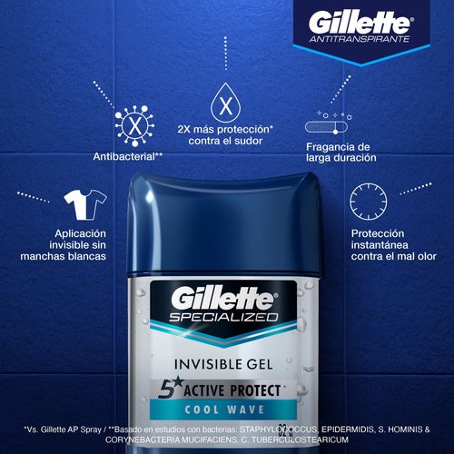 Antitranspirante Gillette Specialized Cool Wave Gel 82 g