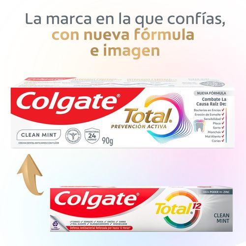 Pasta Dental Colgate Total Clean Mint Prevención Activa - 22 ml