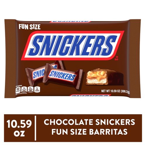 Chocolate Snickers Fun Size Barritas - 10.59 oz