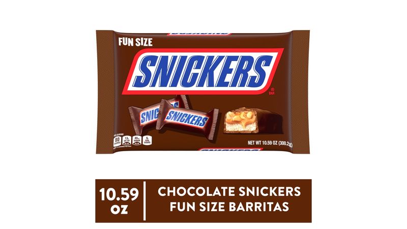 Chocolate Snickers Fun Size Barritas oz