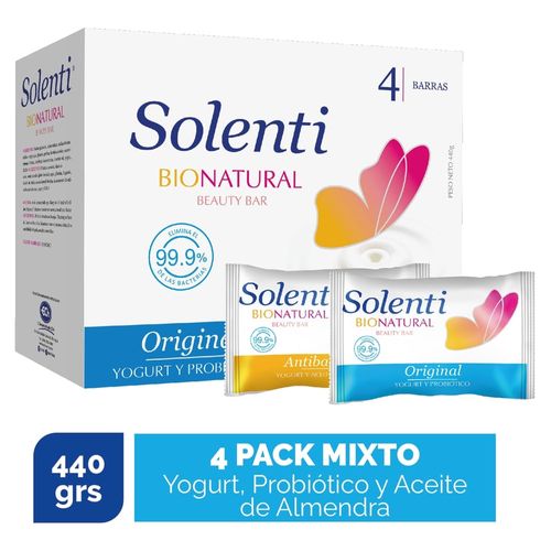 Jabón de tocador Solenti antibacterial original 4 Uds - 440 g