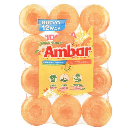 Jabon Ambar Manzanilla Bandeja 12u 2400g