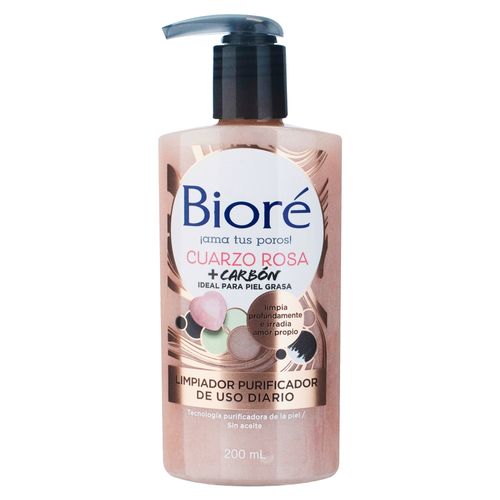 Limpiador purificante biore quarzo roza - 200 ml