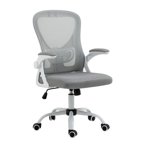 Silla Ejecutiva Mainstays color gris y marco blanco